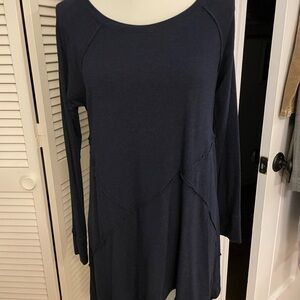 Calvin Klein Blue Asymmetrical Performanxe - quick dry- Long Sleeve Tunic